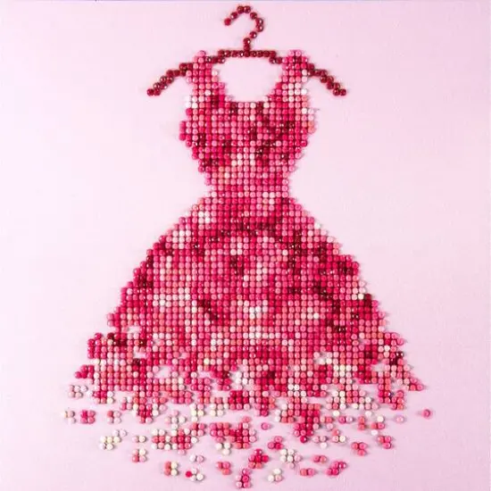 Diamond Art Beginner Red Dress Kit {1}