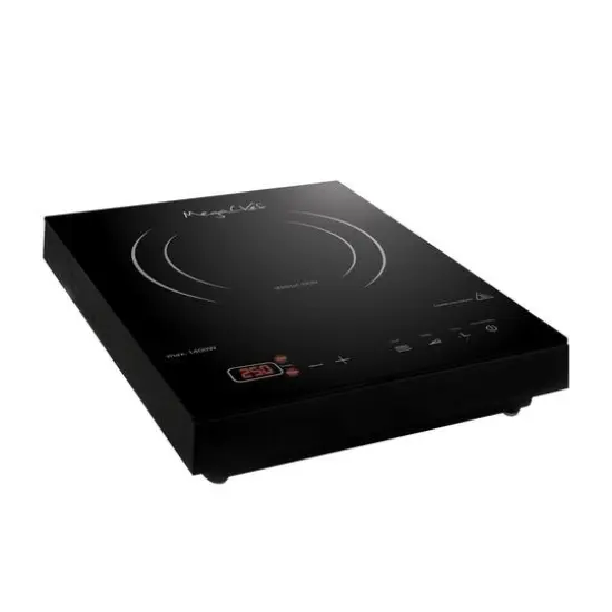 MegaChef Portable 1400W Single Induction Countertop Cooktop With Digital Control Panel {10}