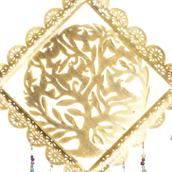 29" Gold Metal Tree Eclectic Windchime {4}