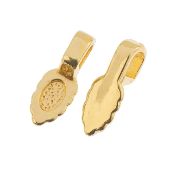 John Bead Must Have Findings 15mm Glue-On Bails, 5ct. Gold {1}