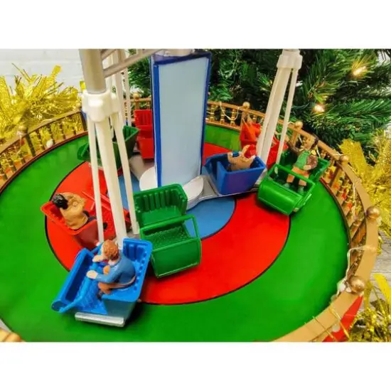 Animated Christmas Carousel Village Decoration {6}