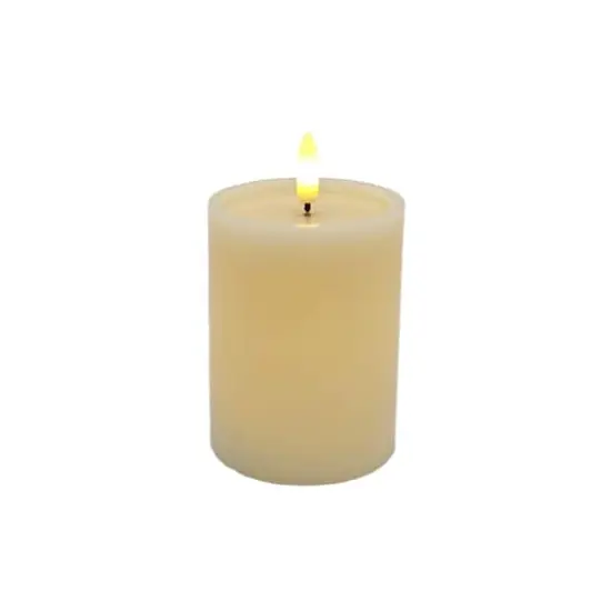 3" x 4" LED Wax Pillar Flickering Candle by Ashland&reg; Ivory {3}