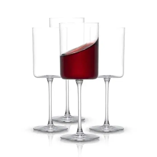 JoyJolt&reg; 14oz. Claire Crystal Cylinder Red Wine Glasses, 4ct. {1}