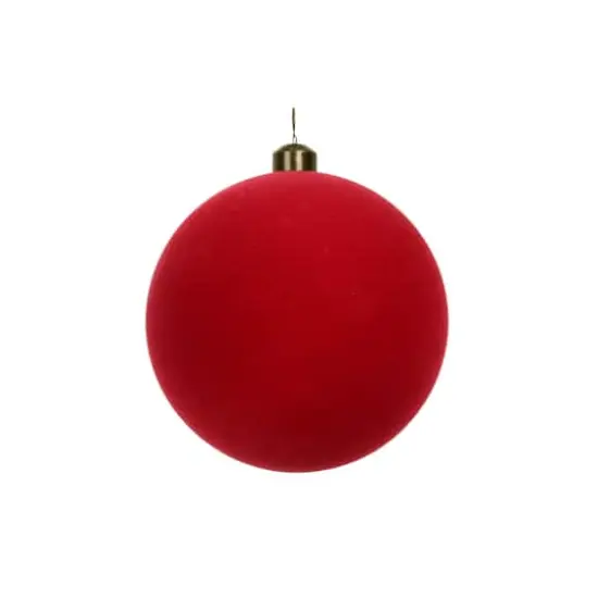 4 Pack 3.8" Flocked Shatterproof Ball Ornaments by Ashland&reg; Hot Pink {3}