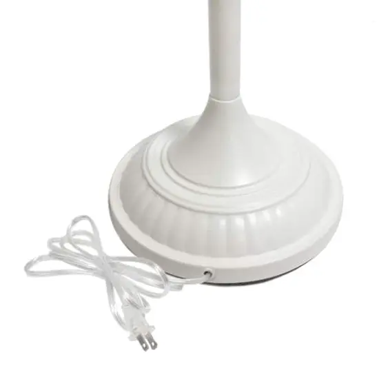 Lalia Home 6ft. Torchiere Floor Lamp with Marbleized Shade White with White Shade {9}