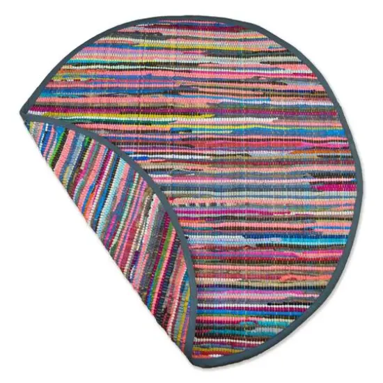 DII&reg; Multicolor Round Rag Rug, 3ft {6}