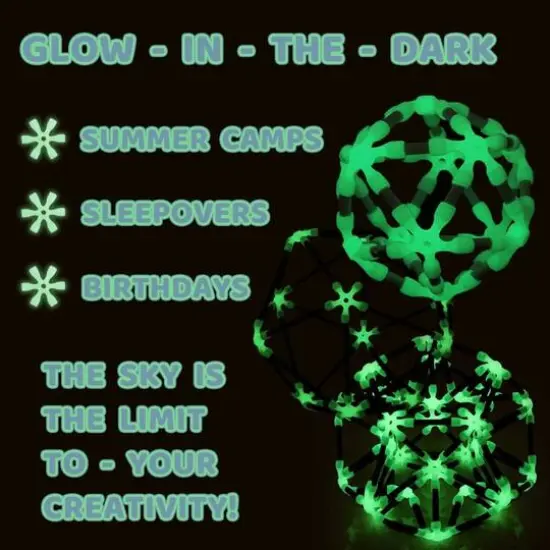 Hape Flexistix Leonardo's Elements Glow-in-the-Dark Building Kit {6}