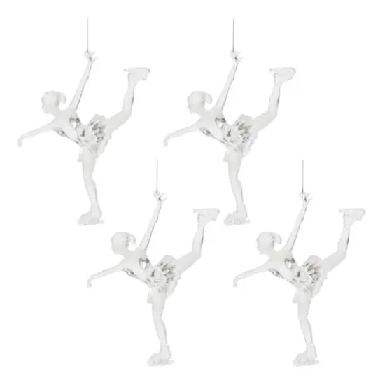 Clear Acrylic Ice Skater Ornaments, 4ct. {1}