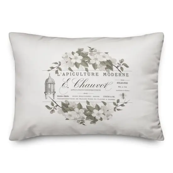 French Beekeeper Floral 14" x 20" Throw Pillow {1}