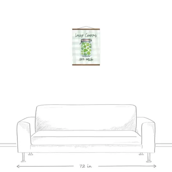 Lucky Charms Jar Teak Hanging Canvas {4}