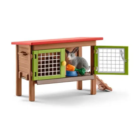 Schleich Farm World Rabbit Hutch Playset {7}