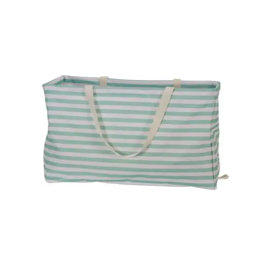 Household Essentials Krush&reg; Teal Stripe Canvas Tote {8}