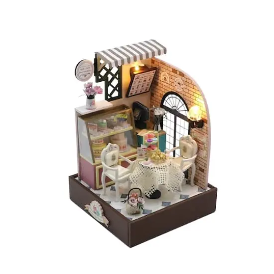 Wizardi Dessert Caf&eacute; Miniature Dollhouse Roombox Kit {1}