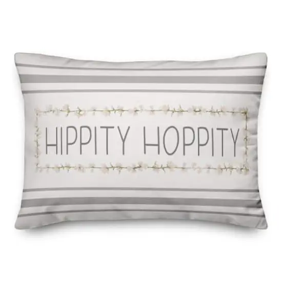 Hippity Hoppity Pillow 14" x 20" Throw Pillow {3}