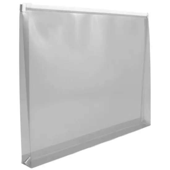 JAM Paper 9.75" x 13" Zip Closure Letter Booklet Plastic Envelopes, 12ct. Smoke Gray {4}