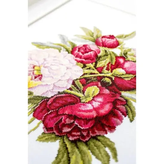 Luca-S Bouquet with Peonies Counted Cross Stitch Kit {6}