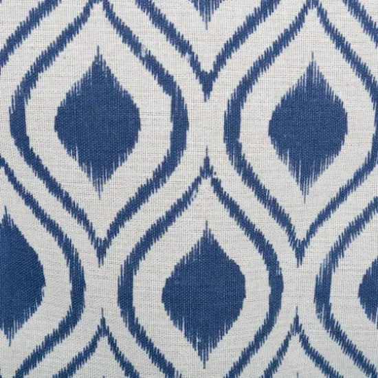 DII&reg; 15" Round Ikat Fabric Bin French Blue {5}