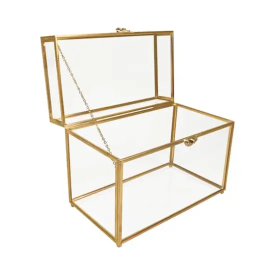 Gold Metal & Glass Card Box by Celebrate It&trade; {4}