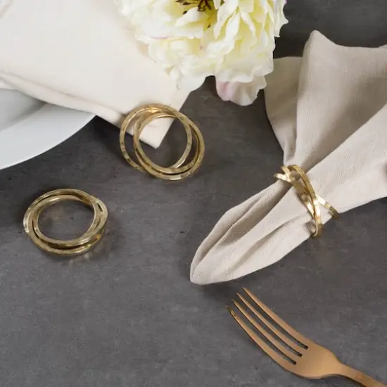 DII&reg; Gold Intertwined Napkin Rings, 6ct. {5}