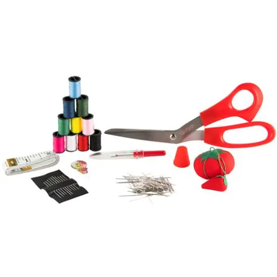 SINGER&reg; Pink & Black Notions Pattern Sewing Basket Kit {3}