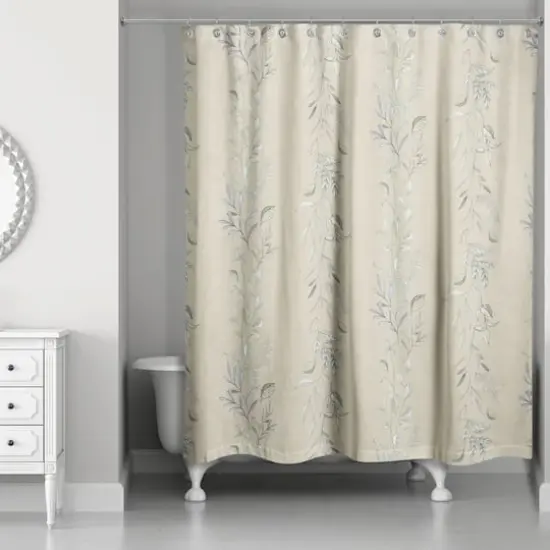 Vines Shower Curtain Tan {3}