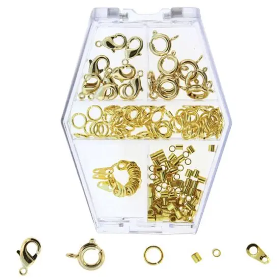 The Beadsmith® Basic Elements™ Gold-Plated Findings Assortment {3}