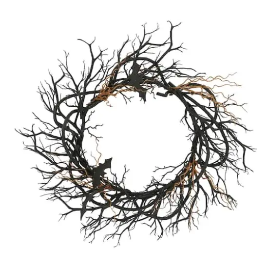24" Black Bat Wreath by Ashland&reg; {1}