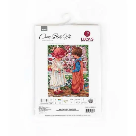 Luca-S Valentines Treasure Counted Cross Stitch Kit Counted Cross Stitch Kit {4}