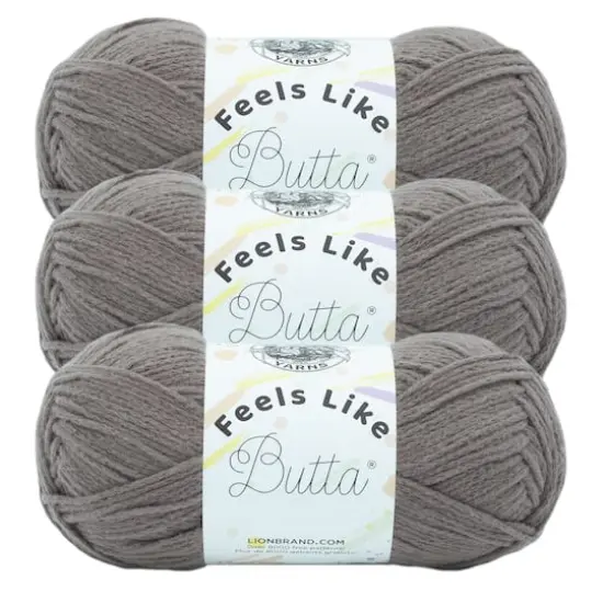 3 Pack Lion Brand&reg; Feels Like Butta&reg; Solid Yarn Cocoa {1}