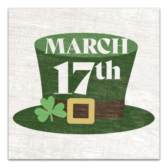 March 17th Top Hat Canvas Wall Art {1}