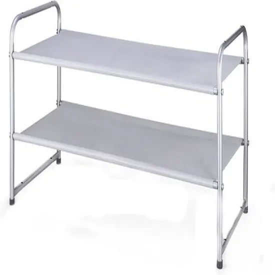 NEX&trade; Oumilen Silver 2-Tier Stackable Shoe Rack {1}