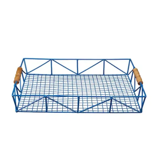 2.5" Blue Wire Tray with Carrying Handles {3}