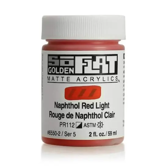 Golden&reg; 2oz. SoFlat Matte Acrylic Paint Naphthol Red Light {1}
