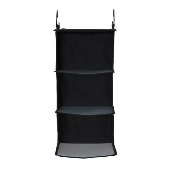 Household Essentials 3 Shelf Hanging Closet Organizer Black {7}