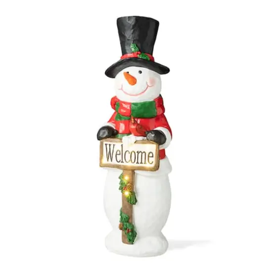 Glitzhome&reg; 29.25" Pre-Lit Christmas Snowman Porch D&eacute;cor {1}