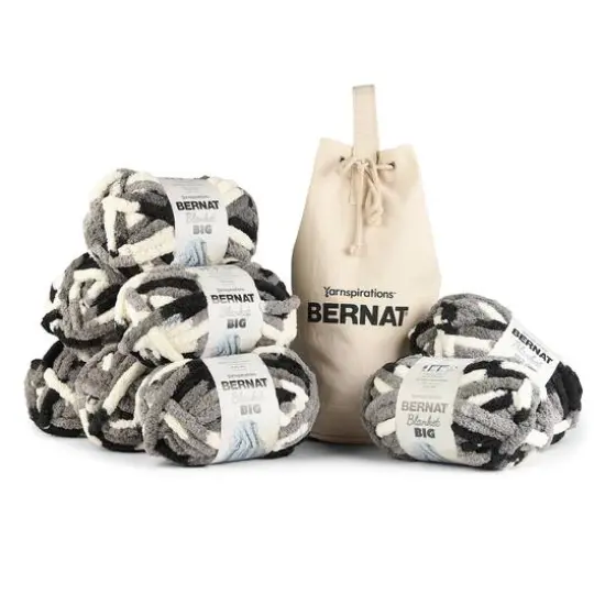 8 Pack Bernat&reg; Blanket Big&trade; Yarn with Bag Limestone {1}