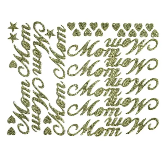 JAM Paper Mom Gold Script Floral Adhesive {1}