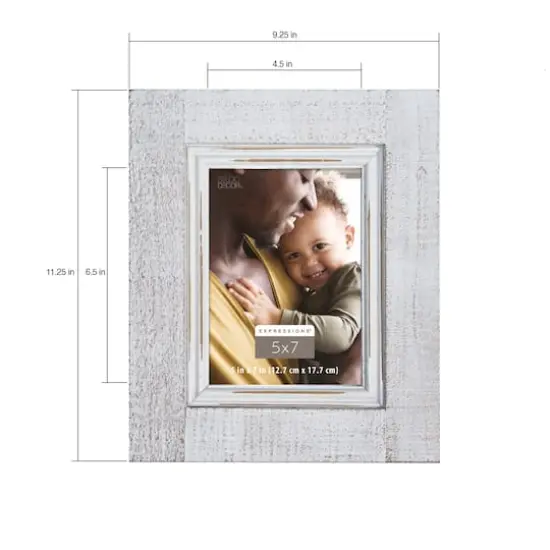 Expressions&trade; 5" x 7" White Wash Frame by Studio D&eacute;cor&reg; {5}