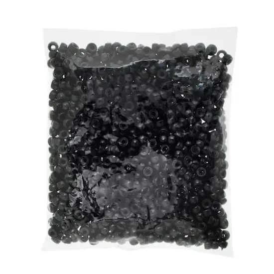 John Bead 6mm Opaque Plastic Mini Pony Beads, 1,000ct. Black {6}