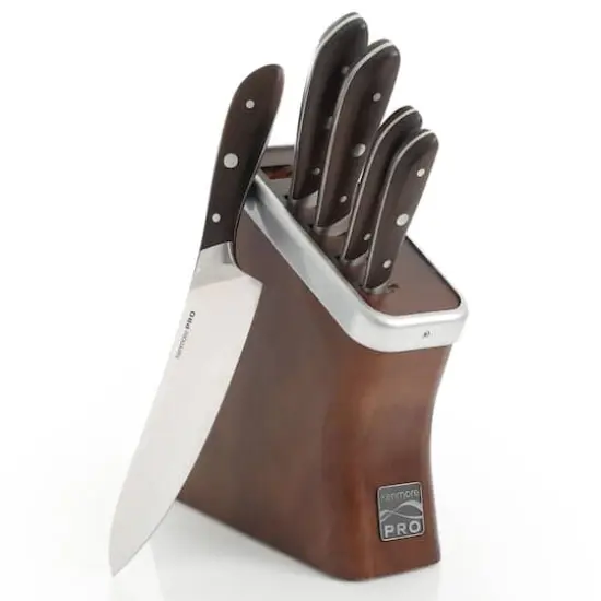 Kenmore&reg; Pro Truman 6-Piece High Carbon Stainless Steel Cutlery Set with Wood Handles {1}