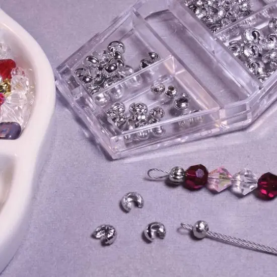 The Beadsmith&reg; Silver Plated Crimp Bead Cover, 80ct. {7}