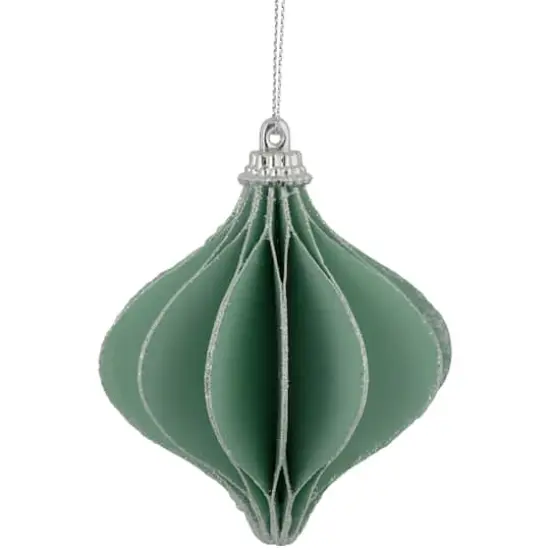 4.25" Glittered Green Onion Christmas Ornament {1}