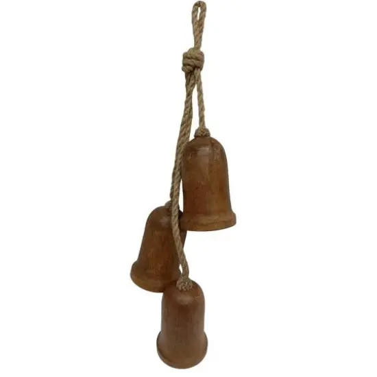 20" Brown Triple Wood Bells Wall D&eacute;cor by Ashland&reg; {1}