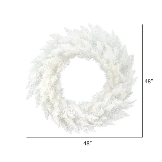 48" Sparkle White Spruce Christmas Wreath {4}