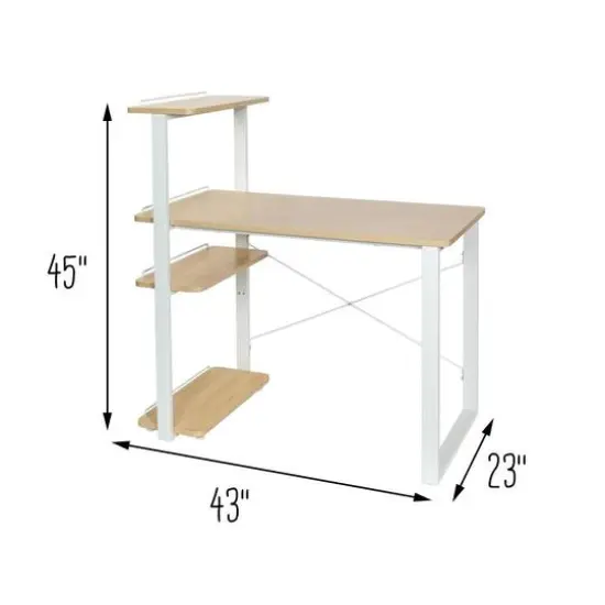 Honey Can Do Home Office Computer Desk with Shelves {8}