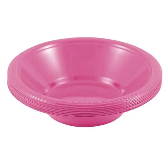 JAM Paper 7" Plastic Bowls, 20ct. Fuchsia Pink {4}