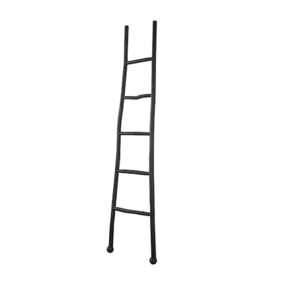 6ft. Handmade Slanted Wood Ladder Black {4}