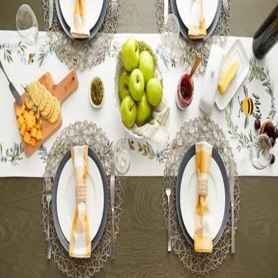 DII&reg; Woven Paper Round Placemats, 6ct. Gray {8}