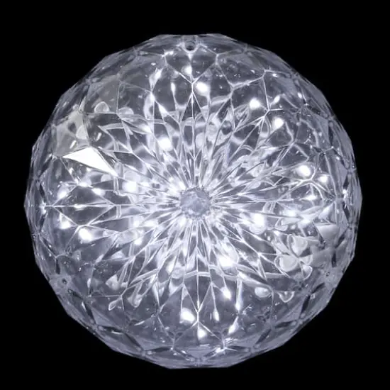6" Clear LED Hanging Crystal Sphere Ball Outdoor Decoration {4}