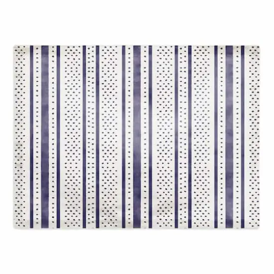 Stripes and Polka Dotss 18" x 14" Poly Twill Placemat {1}